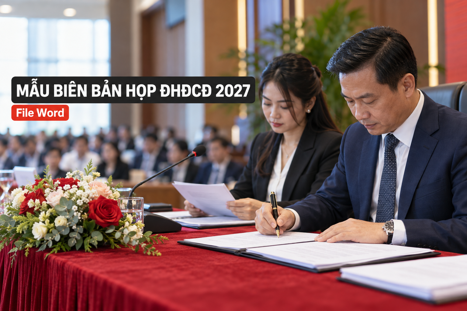 You are currently viewing Mẫu biên bản họp đại hội đồng cổ đông thường niên 2027 (file Word) và hướng dẫn điền